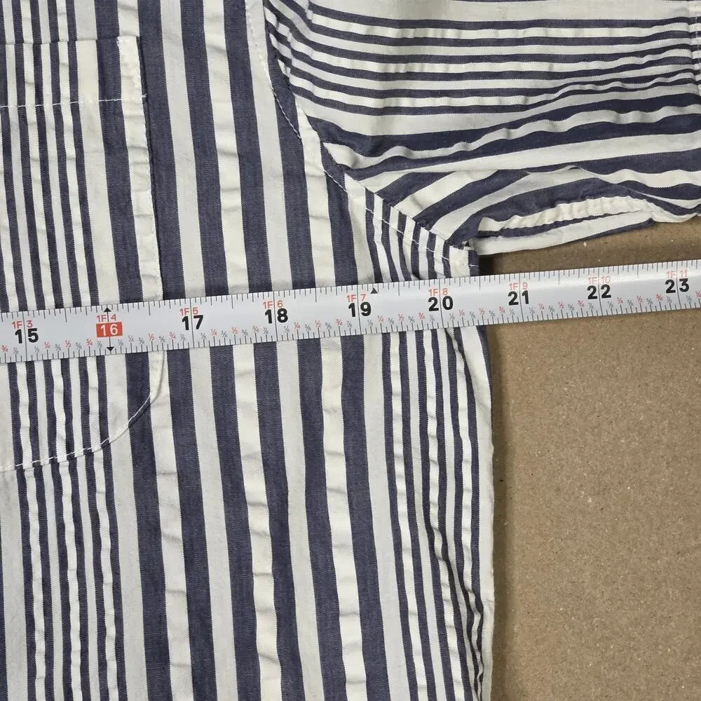 A Kind of Guise Gioia Short Sleeve Shirt in Navy/White Men's Medium Germany *